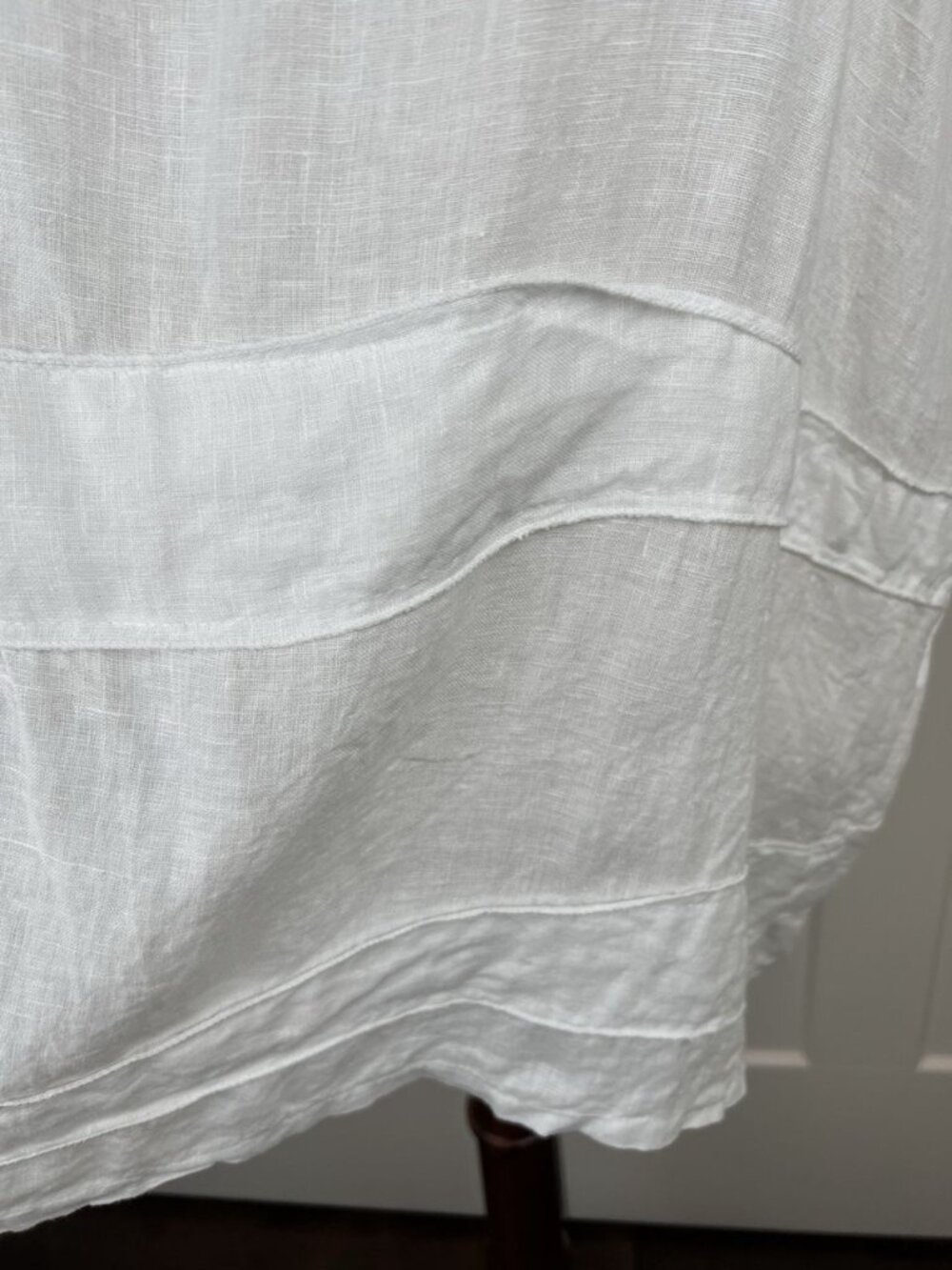Sofia Made in Italy 100% Linen Oversized Boxy Top White Lagenlook 1X OS - Picture 3 of 10